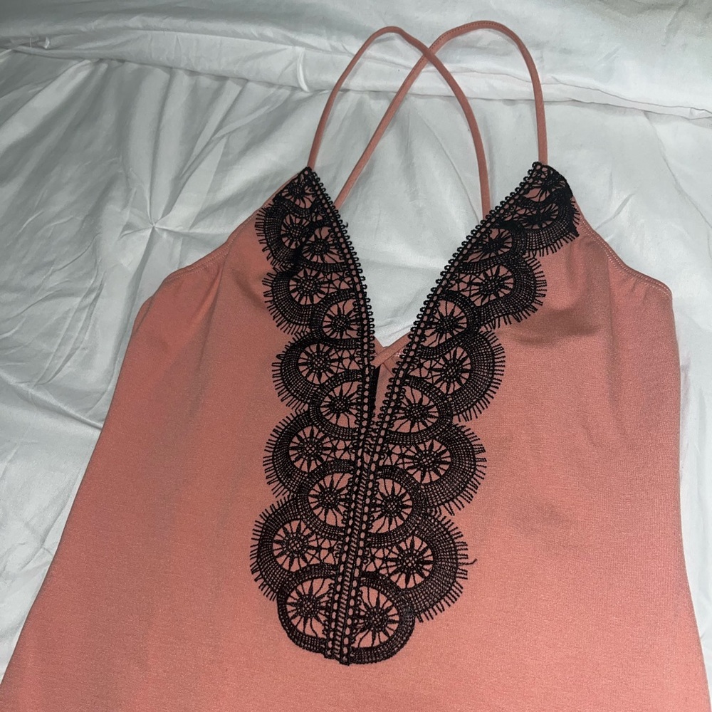 Lace Pink Bodycon Dress- Size L